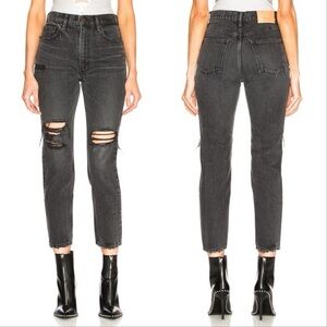 New Moussy Vintage Black Stuart Boy Skinny High Waisted Jeans‎ Size 24